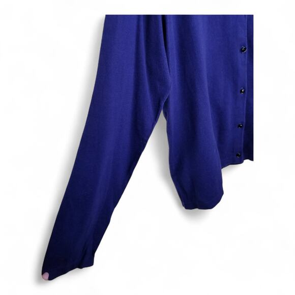 *NEW* TOMMY BAHAMA Malia Jeweled Cardigan in Blue Ribbon 100% Cotton Knit -XL - Picture 3 of 11